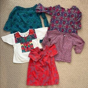 Colorful Kids' Patterned Tops Set